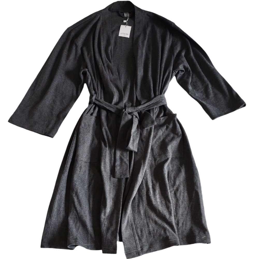U2SKIIN Size Medium Grey Cargo Pyjama Robe